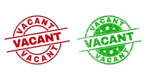 VACANT Round Stamps Using Corroded Surface Illustrazione stock