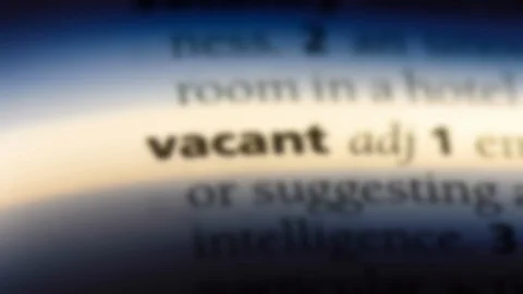 Vacant word in a dictionary. Stock Footage 99562655