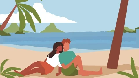 Vacation 2d animation video Stock Footage 282107595