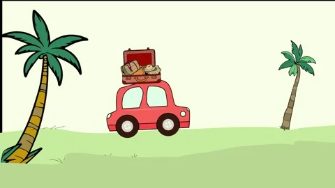 Vacation 2d animation video Stock Footage 282107598