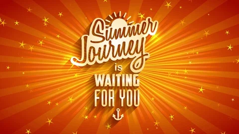Vacation advertisement with text summer expedition is waiting for you written in 库存影片 129715576