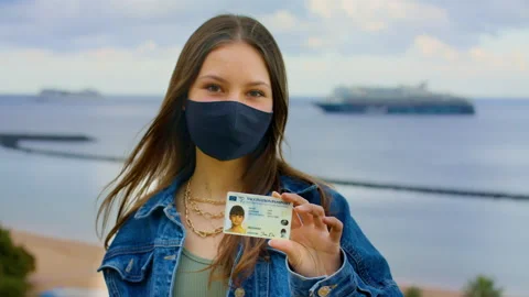 Vacation after and lockdown due to coronavirus. Girl waiting for travel. Stock Footage 153698895