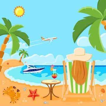 Vacation and Summer Concept Illustrazione stock