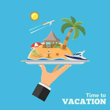 Vacation and Trip concept Stock Illustration
