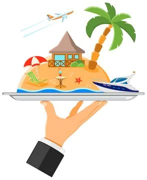 Vacation and Trip concept Stock Illustration