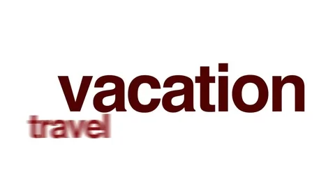Vacation animated word cloud. Stock Footage 70484205