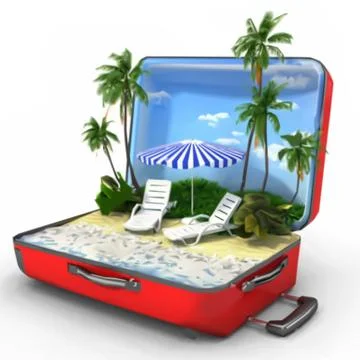 Vacation bag concept Stock Illustration