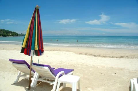 Vacation on beach Stock Photos