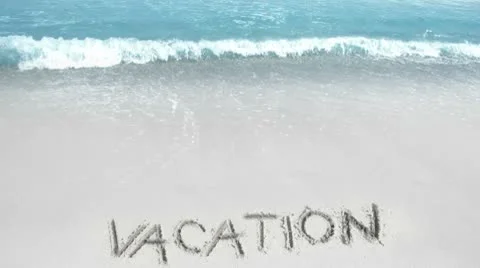 Vacation on a beach with waves Stock Footage 8917570