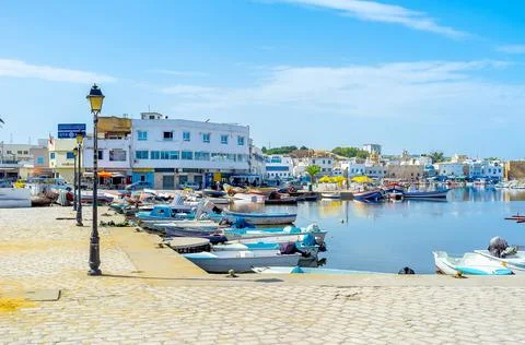 Vacation in Bizerte, on September 4 in Bizerte, Tunisia Stock Photos