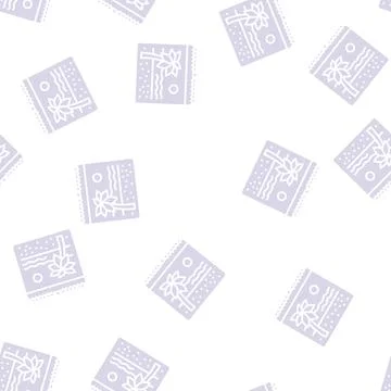Vacation calendar glyph seamless pattern Stock Illustration