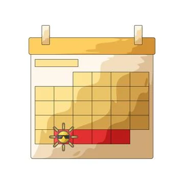 Vacation calendar illustration Stock Illustration