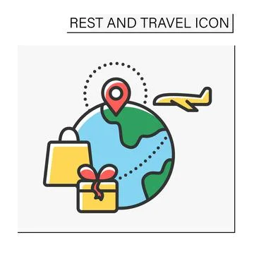 Vacation color icon Stock Illustration