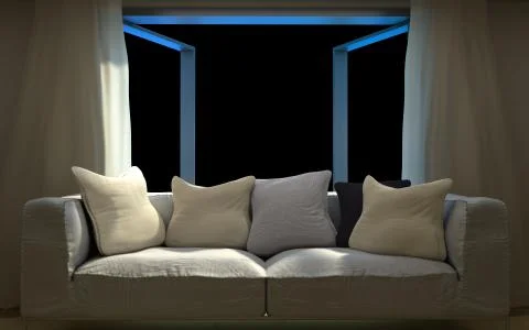 Vacation concept background with interior elements Stock Illustration