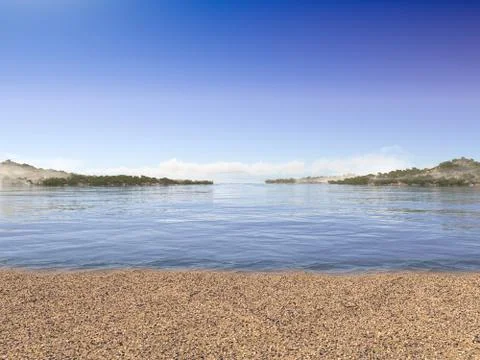 Vacation concept background with interior elements and young woman Stock Photos