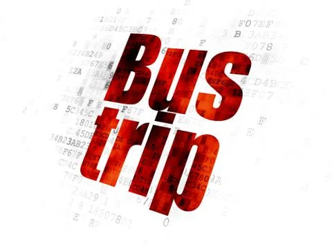 Vacation concept: Bus Trip on Digital background イラスト素材