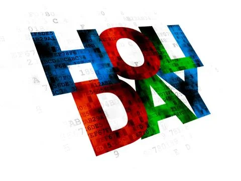 Vacation concept: Holiday on Digital background 스톡 일러스트