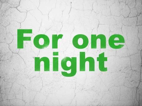 Vacation concept: For One Night on wall background Illustrazione stock