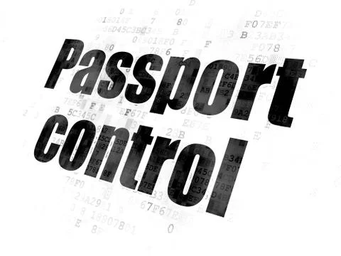 Vacation concept: Passport Control on Digital background Stockillustratie