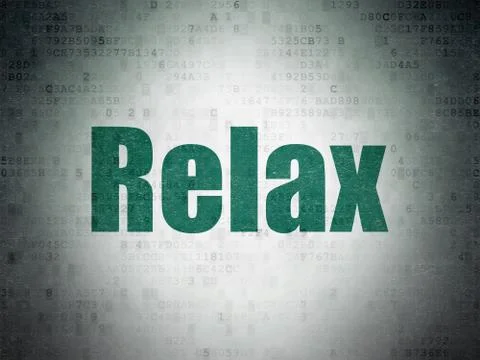 Vacation concept: Relax on Digital Data Paper background 库存插图