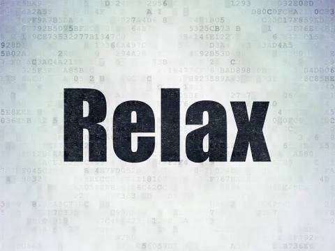 Vacation concept: Relax on Digital Data Paper background 库存插图