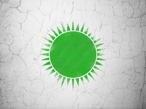 Vacation concept: Sun on wall background Stock-Illustration