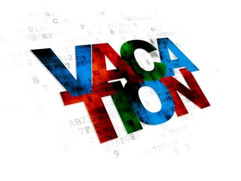 Vacation concept: Vacation on Digital background Stockillustratie