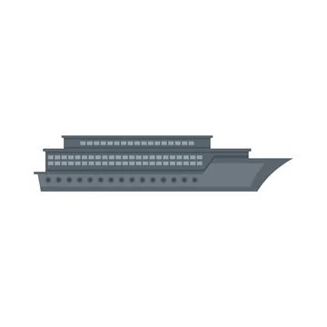 Vacation cruise icon flat isolated 스톡 일러스트