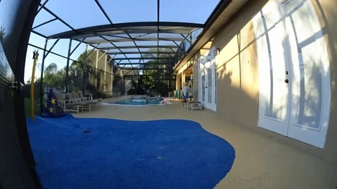 Vacation Fun in the Pool Time Lapse Stock Footage 73362274