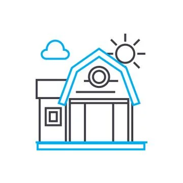 Vacation home linear icon concept. Vacation home line vector sign, symbol Stock Illustration
