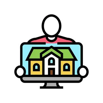 Vacation host color icon vector illustration Stock-Illustration