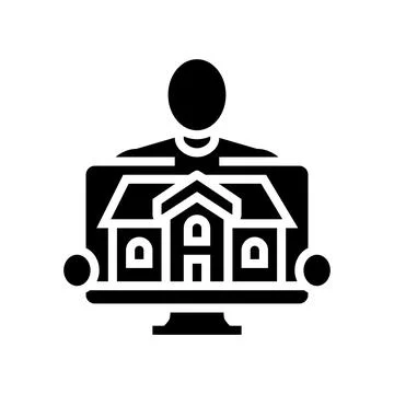 Vacation host glyph icon vector illustration Stockillustratie