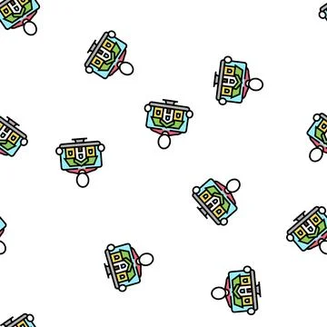 Vacation host vector seamless pattern 스톡 일러스트