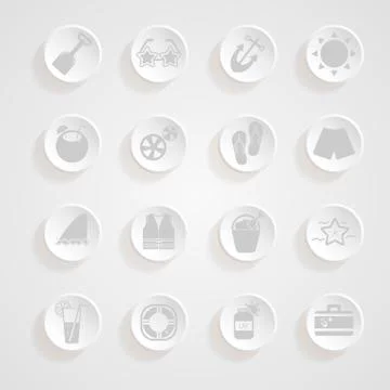 Vacation icons Stock-Illustration