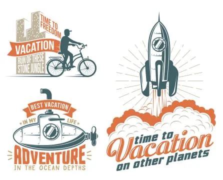 Vacation logos Stock Illustration