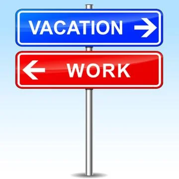 Vacation or work choice Stock Illustration