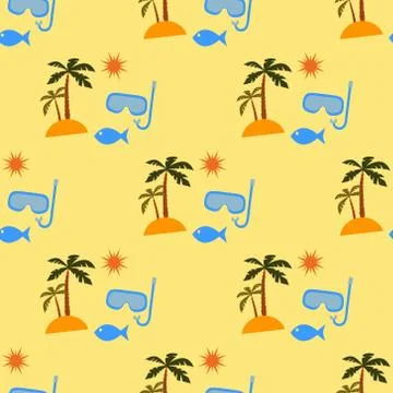 Vacation pattern Stock Illustration