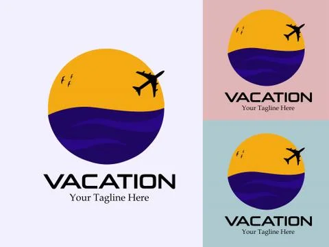 Vacation Professional and simple vector logo, symbol, icon for all kinds of b Stock Illustration