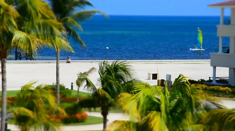 Vacation resort in Cancun, timelapse Stock Footage 54149101