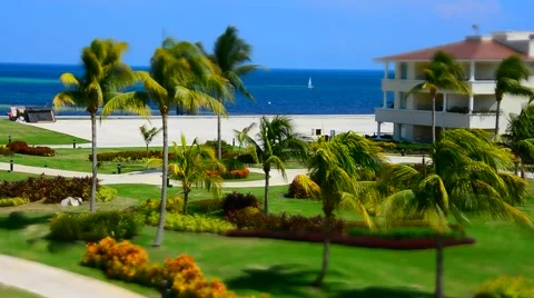 Vacation resort in Cancun, timelapse Stock Footage 54149151