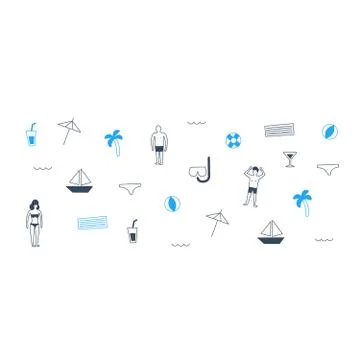 Vacation by the sea Illustrazione stock