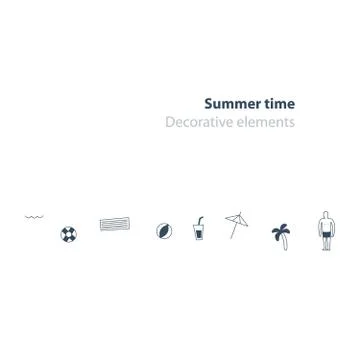 Vacation by the sea Stock Illustration