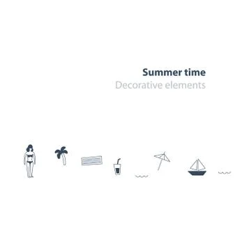 Vacation by the sea Illustrazione stock