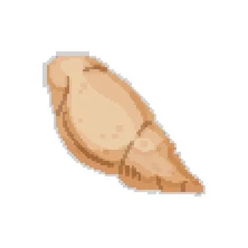 Vacation sea shell pixel art vector illustration Illustrazione stock
