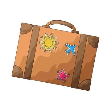 Vacation suitcase illustration Stock Illustration