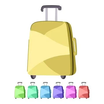 Vacation suitcase vector cartoon graphic Illustrazione stock