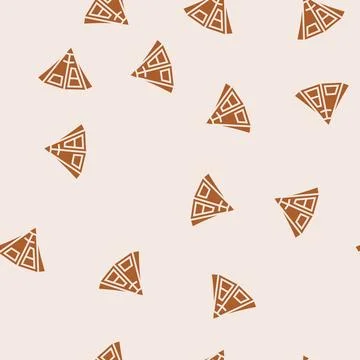 Vacation tent glyph seamless pattern Stock Illustration