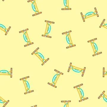 Vacation tent summer vector seamless pattern Illustrazione stock