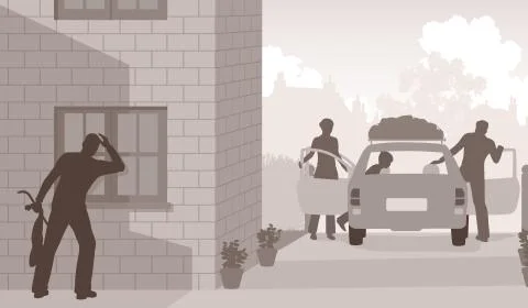 Vacation thief Stock Illustration