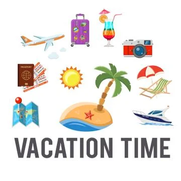 Vacation time Concept Stock Illustration